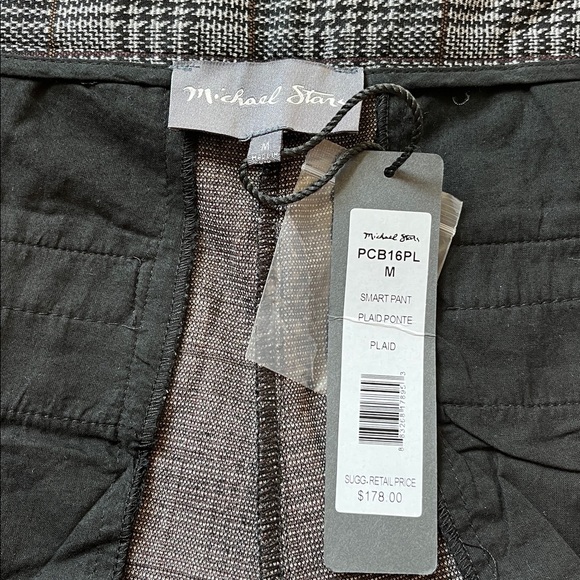 Michael Stars Black and Gray Plaid Cropped Pants - Picture 5 of 7